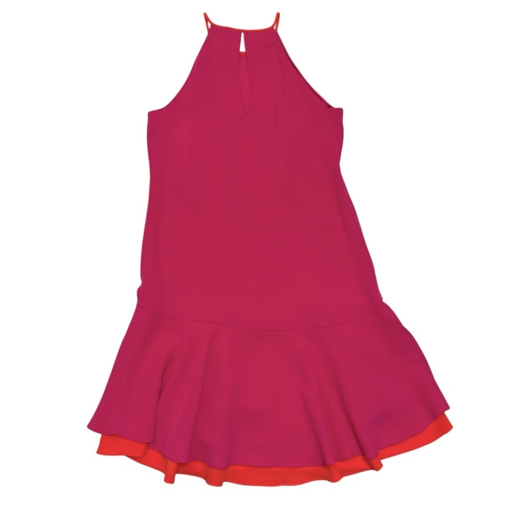 NEW $368 DIANE VON FURSTENBERG KERA COMBO VIVID PINK ORANGE DRESS 6 - Picture 6 of 12